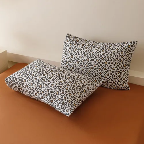 Vista 213 de CLOTHKNOW Juego de edredón de 3 piezas a cuadros color beige óxido, tamaño Full, juego de ropa de cama de cuadros edredón terracota con 2 fundas