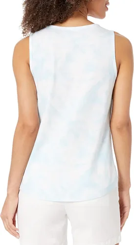 Vista 3 de Tienda Essentials Camiseta sin mangas para mujer, de corte clásico, 100% algodón, paquete de 2