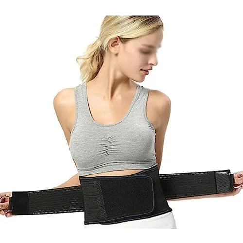 Vista 2 de Cinturón de apoyo de espalda autocalentable para hombres y mujeres, soporte lumbar transpirable ajustable para aliviar el dolor de espalda baja