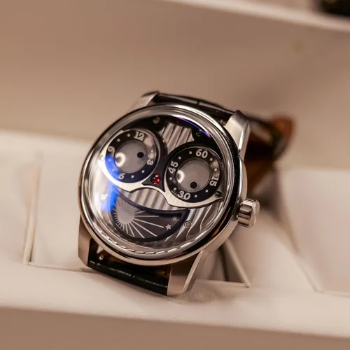 Vista 9 de OBLVLO Jorker - Reloj de pulsera mecánico con esfera grande de diseño creativo para hombre, diseño creativo