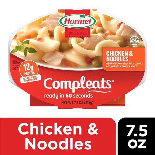 Vista 4 de HORMEL COMPLEATS - Bandeja para microondas de pollo y fideos, 7.5 onzas (paquete de 7)