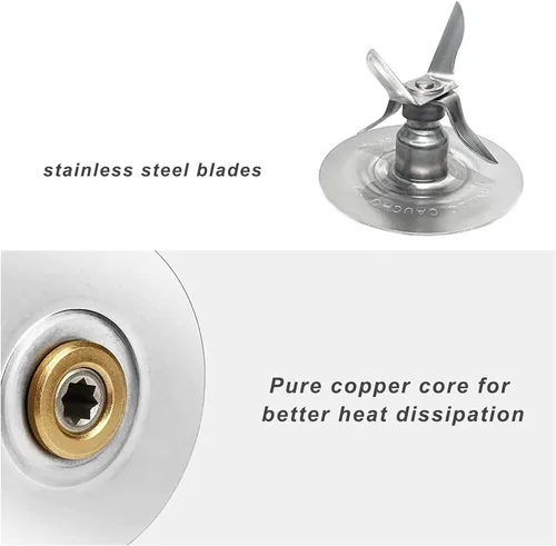 Vista 4 de 4 Point Blender Ice Blade Fit ，Compatible For Oster ， Blender Replacement Parts With O Ring Seal Gasket Accessory Refresh Kit