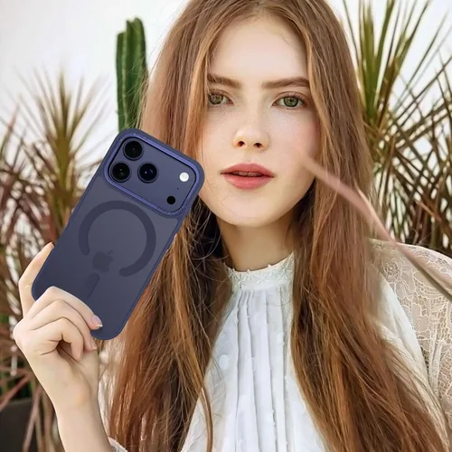 Vista 282 de Anuck - Funda magnética para iPhone 11 compatible con MagSafe, carcasa trasera mate translúcida dura, borde de TPU, delgada, resistente a impactos