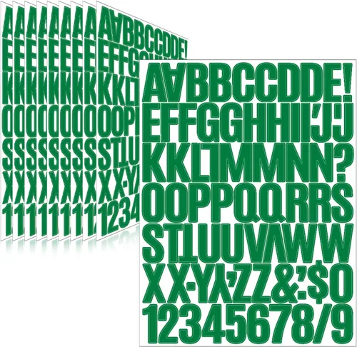 Vista 28 de Calcomanías de Letras para Tablón de Anuncios, 288 Piezas 18 Hojas 3 Pulgadas, Vinilo Impermeable, Colorido para Buzón, Ventana, Puerta, Letrero