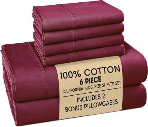 Vista 93 de Casa Platino Juego de sábanas Twin – Sábanas Twin 100% algodón con 2 fundas de almohada, sensación ligera y ajuste seguro, tejido percal crujiente