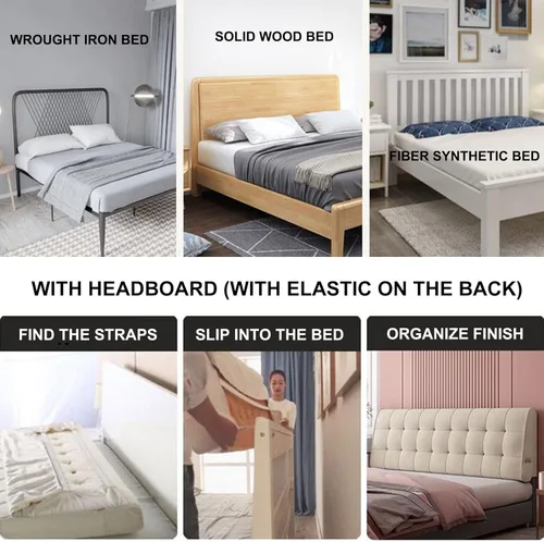 Vista 6 de Cabecera tapizada de cuero con botones tamaño King, almohada de lectura con respaldo y soporte lumbar, almohada de cuña para sofá, cama con funda