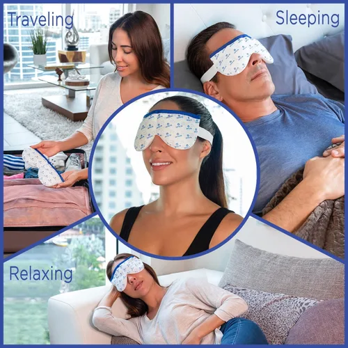 Vista 7 de Máscara de ojos para ojos secos Compresa cálida activada por microondas con calor húmedo, alivia el orzuelo y los ojos rosados