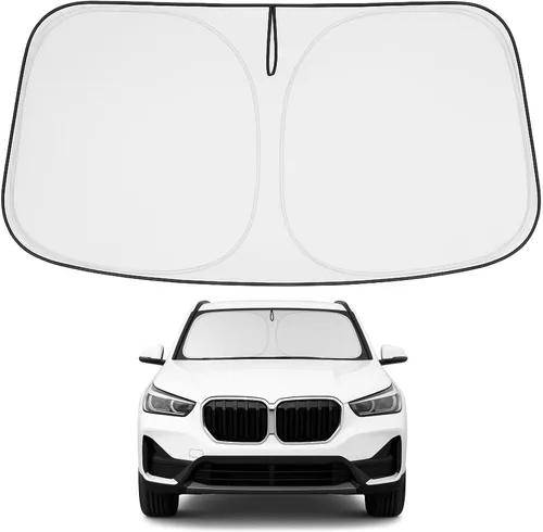 Vista 31 de Proadsy Parasol para parabrisas Rivian R1S 2022-2025 2026 de 4 capas plegable, protector de parasol frontal que bloquea los rayos UV, mantiene