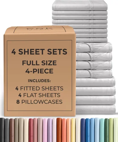 Vista 352 de Pack of 2, Twin Size 3 Piece Sheet Set - Breathable & Cooling - White