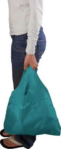 Vista 4 de ChicoBag Bolsa reutilizable original con clip de mosquetón, bolsas compactas reutilizables para comestibles, ecológicas (paquete de 4)