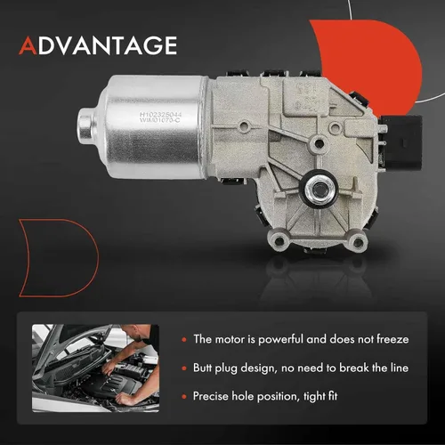 Vista 6 de A-Premium Motor del limpiaparabrisas delantero compatible con modelos Chevrolet, GMC, Dodge, Chrysler, Buick, Pontiac y Saturn - Traverse, Acadia
