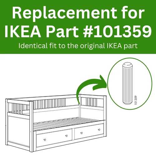 Vista 2 de Spare Hardware Parts Repuesto para pasador estriado de madera IKEA (101359), paquete de 12
