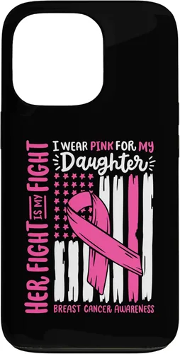 Vista 10 de Breast Cancer Flag I Wear Pink Daughter Her Fight My Fight Case for iPhone 16