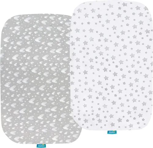 Vista 7 de Paquete de 2 fundas de almohada de lactancia para almohada Boppy 100% algodón y sábanas de moisés compatibles con Baby Delight Beside Me Dreamer