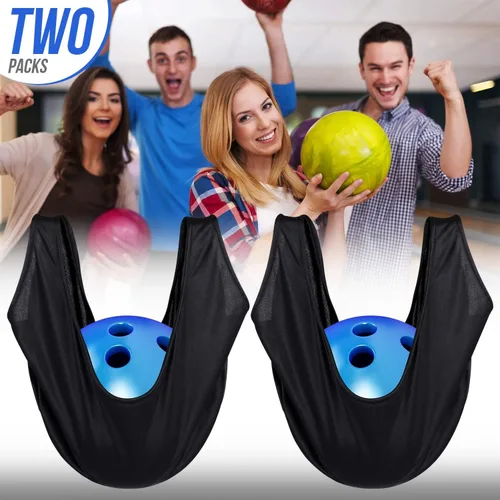 Vista 6 de TOBWOLF 2 bolsas de balancín de bolos, limpiador de pulidora de bolas de boliche de microfibra, bolsa de soporte de limpiador de bolos lavable