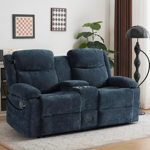 Vista 13 de Juego de Sofá Reclinable PALLOME - Juego de Sofá Reclinable, Juego de Muebles Reclinables de 2 Piezas, Sofá Reclinable de 3 Plazas y Sillón