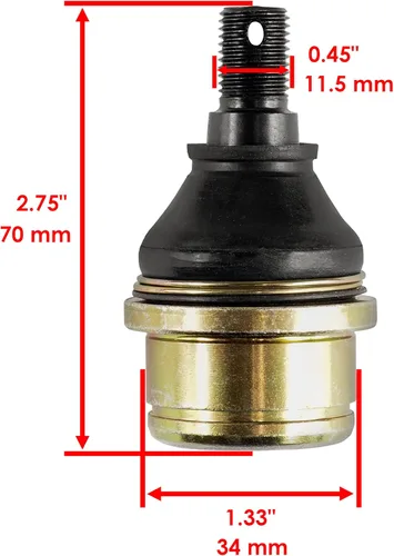Vista 3 de Caltric Rótula delantera superior e inferior compatible con Honda Pioneer 700-4 SXS700M4 2017-2023