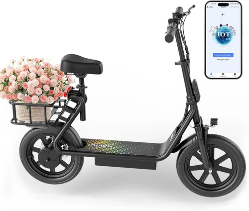 NAVIC Electric Scooter with Dual Suspension, 8.5”/10" Tires, 350W/500W Motor, 19/22 Mph, Max 22/25/27/49Miles Range, Foldable E Scooter for Adults