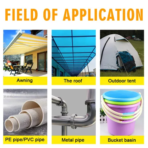 Vista 6 de Maveek - 2 rollos de cinta transparente para calafatear, tira selladora autoadhesiva de 4 pulgadas x 5 pies (1.65 yardas), cinta de sellado de PVC