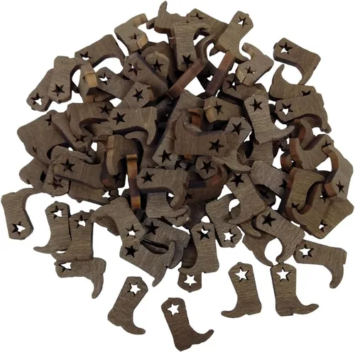 Vista 10 de Confeti – Madera grabada – Decoración rústica de madera para boda, decoración de mesa de fiesta (comer, beber y casarse)