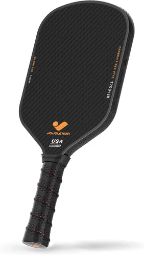 JOJOLEMON Paletas de pickleball, pala de fibra de carbono con un núcleo de polímero Shark Power de 0.63 pulgadas, las raquetas de pickleball