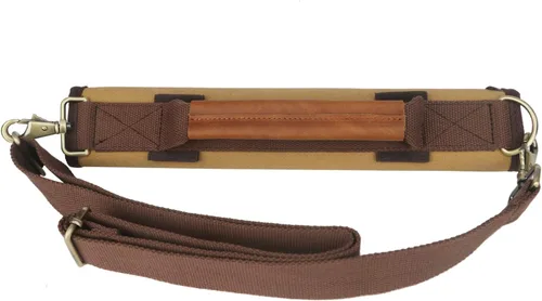 Vista 2 de TOURBON Bolsa de lona para minigolf, bolsa de transporte para el domingo, ligera, estuche de entrenamiento de golf (caqui)