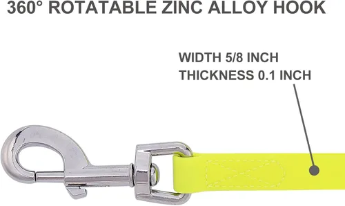 Vista 5 de Correa larga impermeable duradera para entrenamiento de retiro de perros, ideal para senderismo al aire libre, entrenamiento, patio, playa y Amarillo