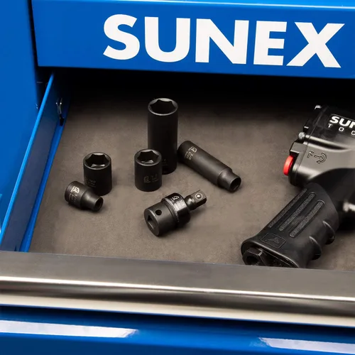Vista 5 de Sunex 3301 CR-MO junta universal para transmisor de impacto, de 0.37 pulgadas, estándar, de 6 puntos