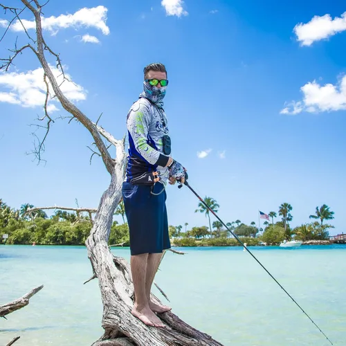 Vista 5 de KastKing Sol Armis - Cubrecuello con protección solar FPU 50 contra los rayos ultravioleta del sol, cubrebocas