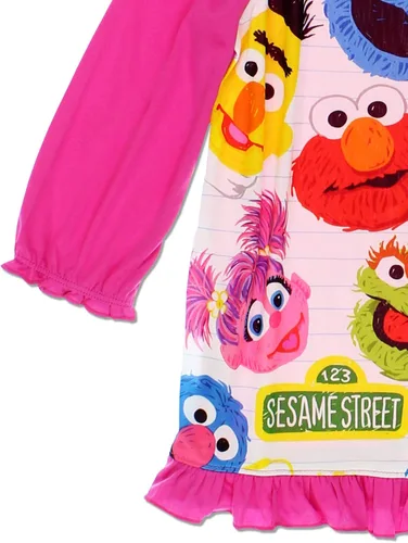 Vista 5 de Pijama de camisón de manga larga de Sesame Street para niñas
