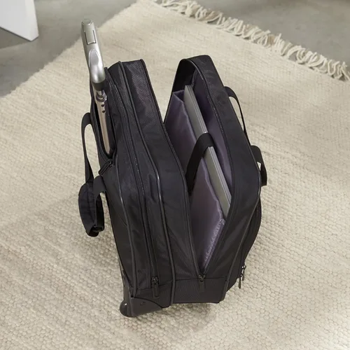 Vista 12 de Yaxa Basics Funda con ruedas para laptop, 15.6 pulgadas, color negro