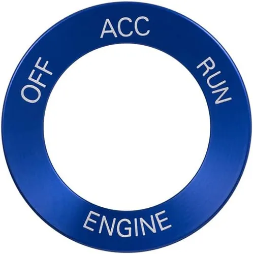 Vista 4 de Keptrim para Challenger Charger Motor Start Stop Trim para Dodge Challenger/Charger RAM 2010-2021, para Durango 2014, aleación de aluminio azul, 1