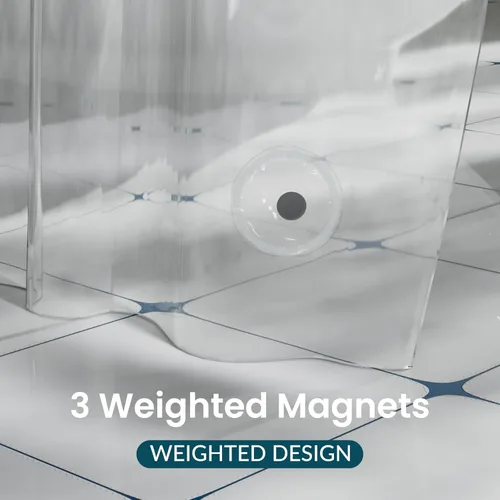 Vista 5 de Titanker 3G forro de PEVA para cortina de regadera, 72 x 72pulgadas, forro plástico transparente, ligero e impermeable para cortina, para baño