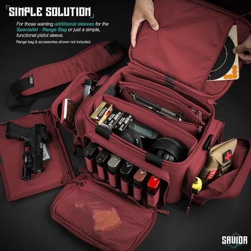 Vista 5 de Savior Equipment Funda táctica 600D para arma de fuego, funda suave con parche reflectante para bolsa de gama Specialist Series, cremalleras