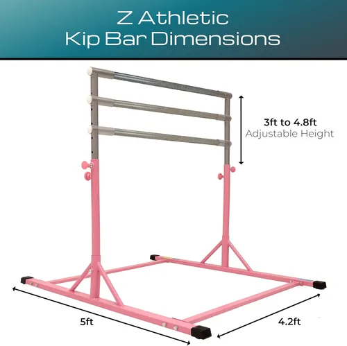 Vista 4 de Z Athletic Kip Bar and Folding Gymnastics Mat, 4 Ft x 8 Ft x 2 In