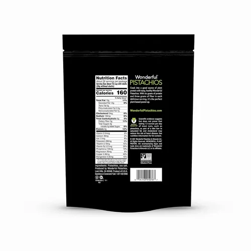 Vista 6 de Wonderful Pistachios In Shell, nueces tostadas y saladas, bolsa resellable de 48 onzas, aperitivo saludable, aperitivo de proteínas, grapas