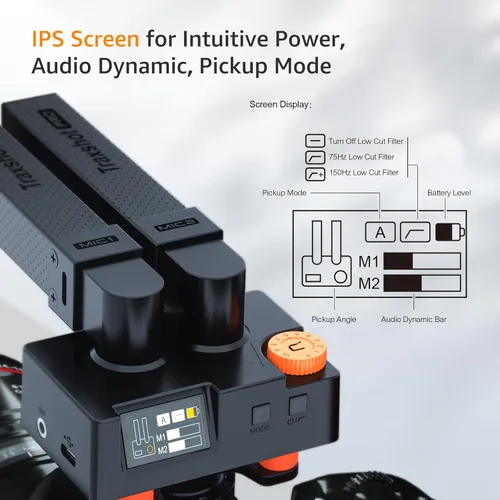 Vista 9 de COMICA Traxshot Pro - Micrófono de escopeta profesional, 3 modos de recogida, salida digital USB C, micrófono de video para cámara DSLR, iPhone