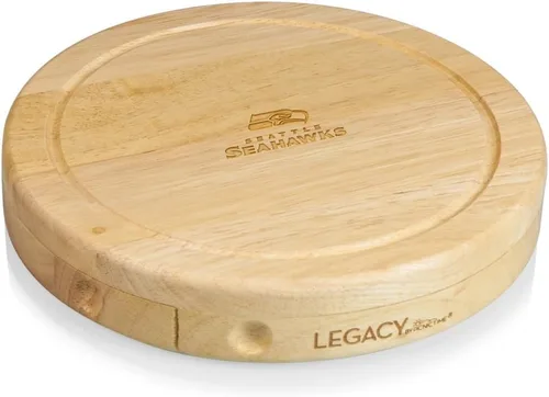 Vista 28 de Picnic TIME NFL Brie Cheese Board and Knife Set - Charcuterie Board Set - Wood Cutting Board