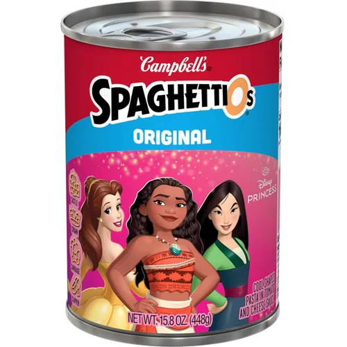 Vista 39 de SpaghettiOs Pasta enlatada con albóndigas A to Z's, lata de 15.6 onzas