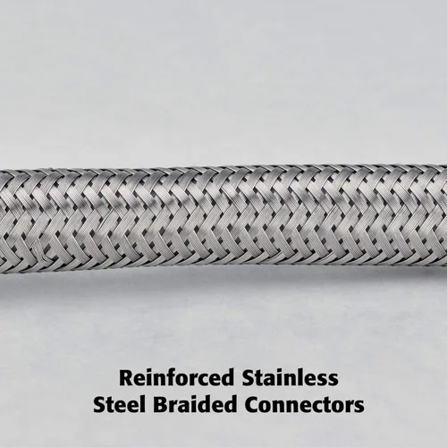 Vista 3 de Plumb Pak Tubo de suministro de grifo E-Z sin plomo de 16 pulgadas, acero inoxidable