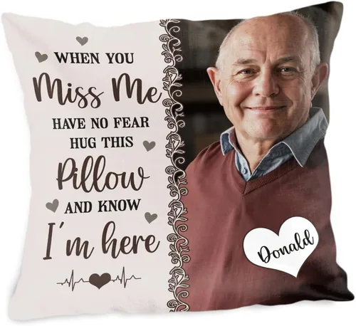 Vista 8 de ENCYCOM Almohada personalizada con texto en inglés "A Hug from Heaven", regalo de condolencias por pérdida de seres queridos, regalos de recuerdo