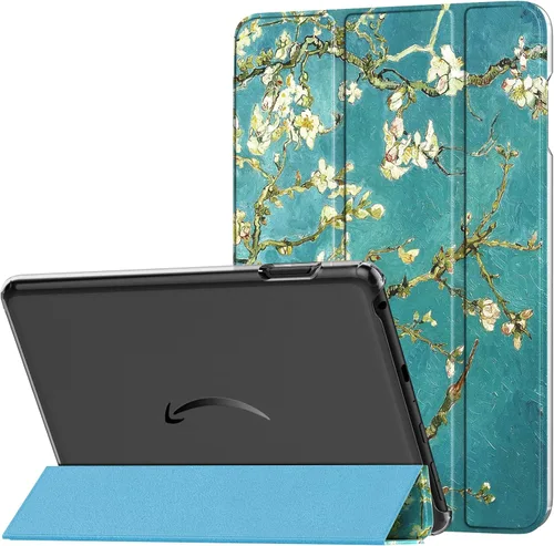 Vista 25 de MoKo Funda para tablet Amazon Kindle Fire HD 8 y 8 Plus (12/10ª generación, 2024/2022/2020) de 8 pulgadas, funda de piel sintética con triple