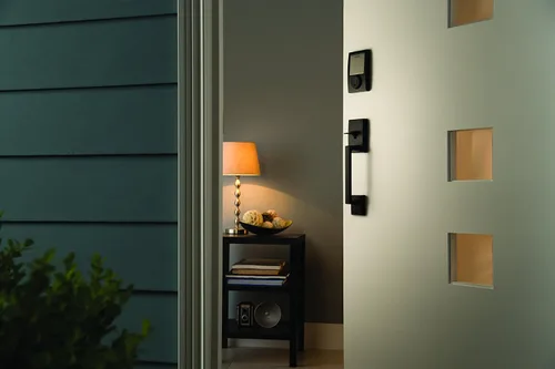 Vista 6 de Schlage FE285 CEN 622 LAT CEN Century Front Entry Handleset with Latitude Lever, Lower Half Grip, Matte Black