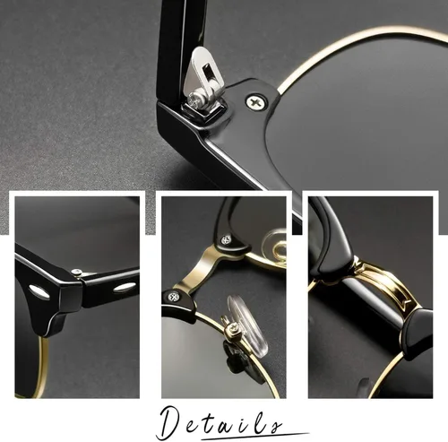 Vista 5 de Joopin Vintage Sunglasses Half Frame Sun Glasses Polarized UV Protection Browline Shades for Women Men