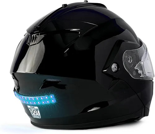 BITEHARDER Luz de seguridad para casco de motos de nieve, accesorio de moto de nieve de alta visibilidad, luz LED para casco trasero, aguamarina