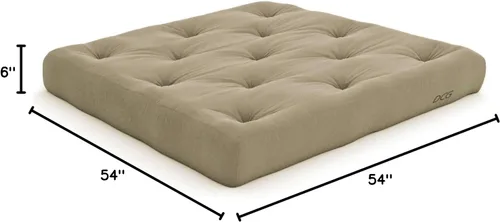 Vista 72 de Nirvana Futons Colchón de futón completo de 6 pulgadas, sarga azul marino, fabricado en Estados Unidos