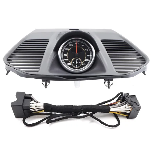 Vista 10 de Sport Chrono Stopwatch Montado en Panel de Instrumentos para Porsche 911 991 2013-2019, Panel Beige y Reloj Negro