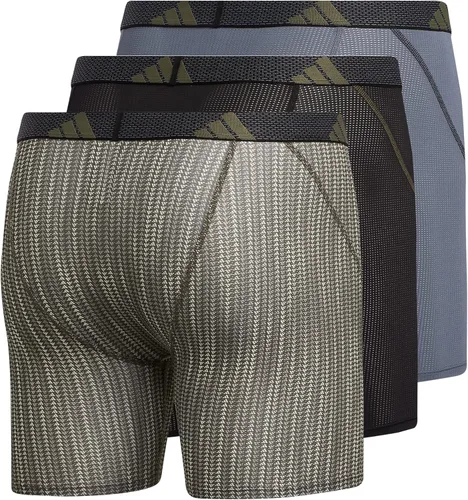 Vista 5 de adidas Calzoncillos tipo bóxer de malla deportiva para hombre (paquete de 3)