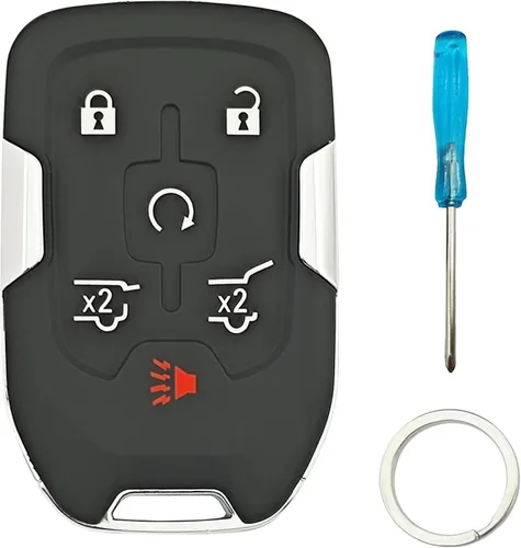 Vista 9 de Llavero inteligente para 2015-2020 Chevy Suburban/Tahoe/GMC Yukon + Yukon XL 315MHz, llavero remoto de entrada sin llave HYQ1AA (con chip, 6 botones)