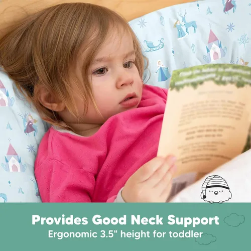 Vista 135 de KeaBabies - Almohada con funda para niños pequeños, almohada My Little Dreamy de 13 x 18 pulgadas (ABC Land)